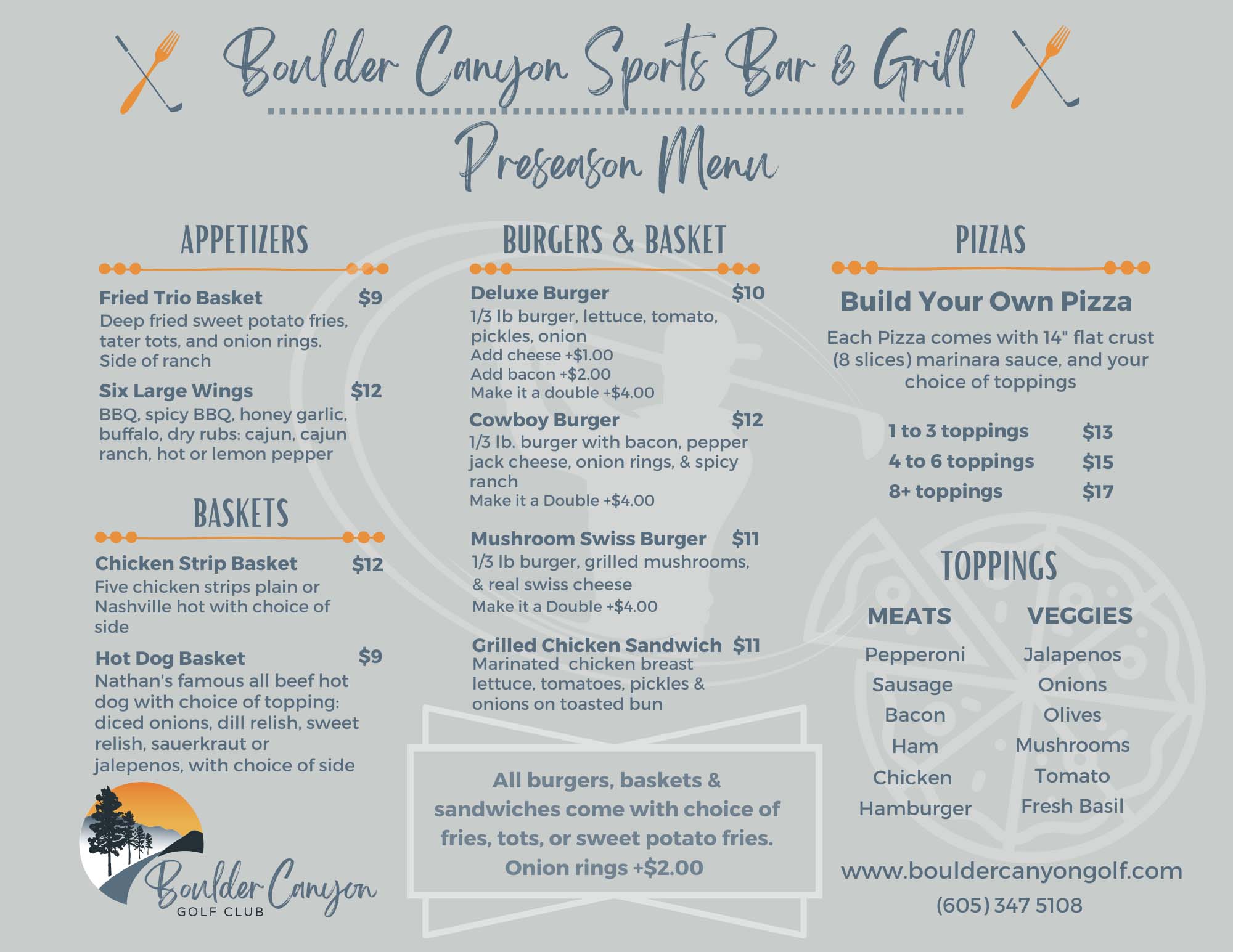 BCGC Simple Menu for Soft Opening